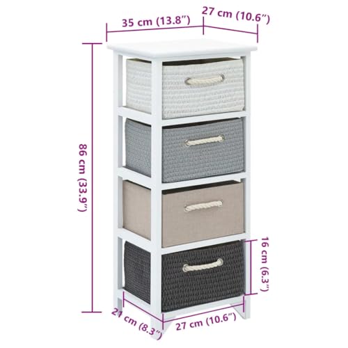 Mueble auxiliar de pasillo y salón cómoda de madera rústica para organizar tu hogar 4