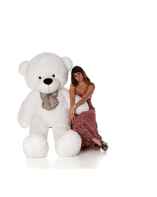 Image of Giant Plush Teddy Bear - Soft, Cuddly Plush Toy for Valentine's Day, Birthdays, Anniversaries for Kids, Girls, & Loved Ones 36 Inch Stuffed Animal Toy - Soft White Bear 90cm