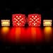 Submersible LED Trailer Light Kit, Waterproof 12V Stop Tail Turn Signal Lights with 22ft Wiring Harness & License Plate Bracket, Wired Rear Tail Lights for Boat Utility Enclosed Trailer(Light kit)