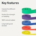 Amazon Basics Exercise Resistance Bands for Working Out, Set of 5 - Image 2
