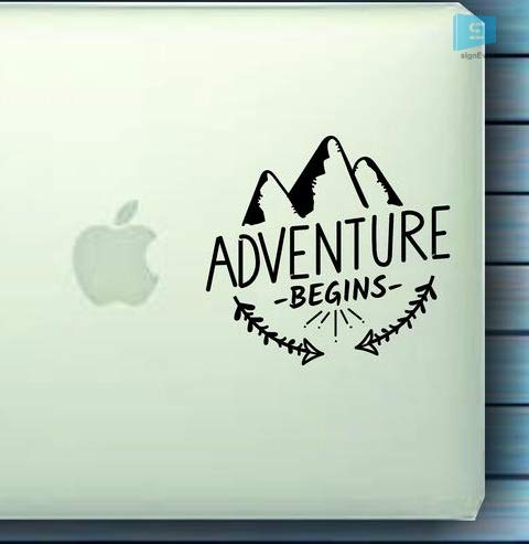 SIGN EVER Adventure Begins Stickers for Laptop Skin 15.6 14 13 Inches ...
