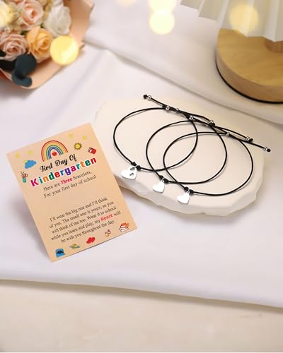 First Day of Kindergarten/Preschool Gift Back to School Bracelet Mommy and Me Matching Mother Daughter Bracelets Set for 34