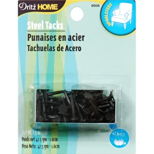 Dritz Home 9006 Upholstery Tacks, #10 - (5/8-Inch), Black (1.5-Ounce)