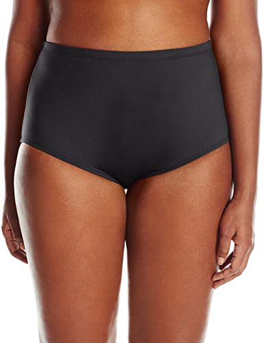 La Blanca Women's Plus-Size Island Goddess High-Rise Bikini Bottom, Black, 20W