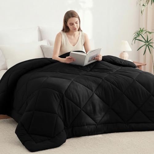 CozyLux Bettdecke 240x260 cm Schwarz für 4 Jahreszeiten – Ansicht 7
