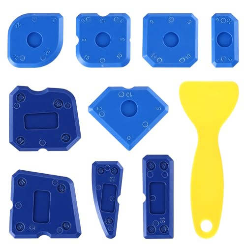 10 Stück Silikon Abzieher Set Silikonfugen Dichtungswerkzeug Fugenglätter Set Zum Abdichten Multifunktions Dichtungs Caulking Werkzeug Fugenabzieher Für Waschbecken Bad Boden Fenster Küche