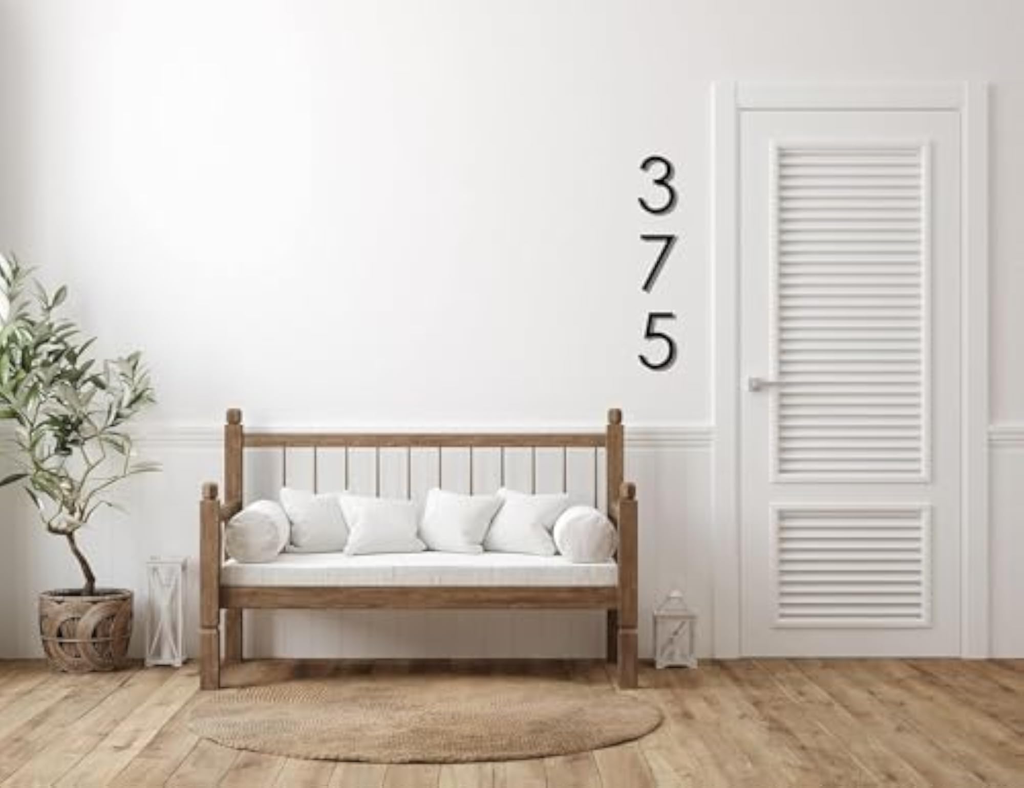 12 Inch Metal Numbers Modern Floating House Address Plaque