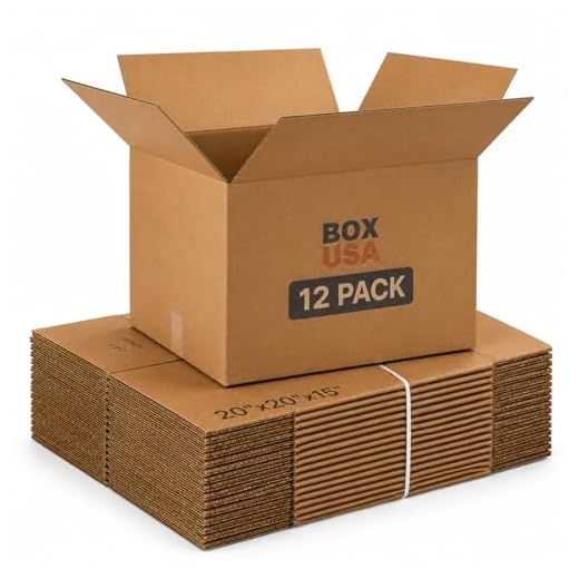 Large Corrugated Moving Boxes, 12-Pack