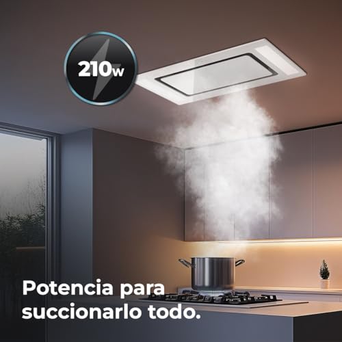 Hotte de plafond 90cm Cecotec pour cuisine îlot ouverte et moderne - 6