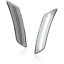 White LED Side Marker Light Clear Lens Compatible with ATS 2013-2014/ XT5 2017-2024, OEM#GM2551199 GM2550199