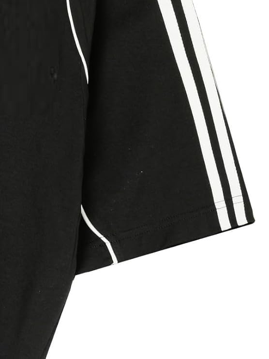 Image of O3e Men's Round Neck T-Shirt | Polycotton Fabric | Half Sleeve Casual Tee | Striped Tape Detail on Sleeves | Relaxed Fit Comfortable T-Shirt