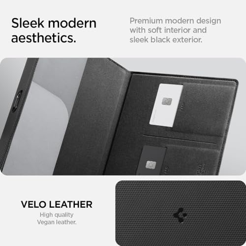 Image of Spigen Hyper-Slim Car Registration and Insurance Card Holder for All Cars | ID License Car Essential Documents Holder [Tesla Model Y Juniper L (2026) & 3 /Y /S /X /Cybertruck] - Black