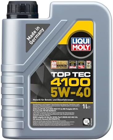 Liqui Moly (3700) 5W-40 Top Tec 4100 Low Ash Synthetic Motor Oil -1 Liter Bottle