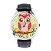 Produktbild Beauty Owl and Chevron Custom Wrist Watch Unisex Analog Quarz Uhr mit Lederband Uhren für Mädchen Jungen Armbanduhr