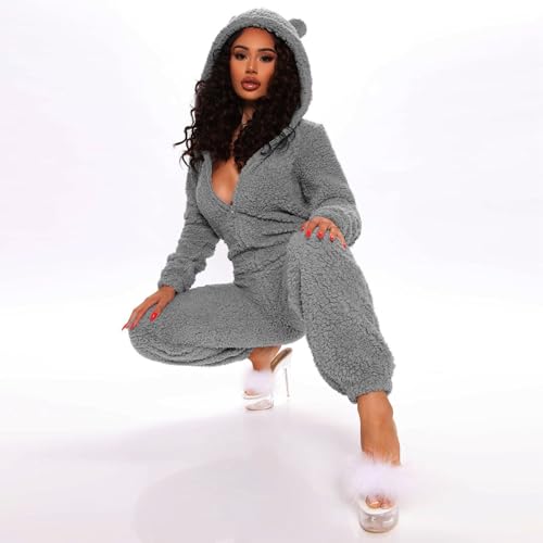 Pijama de forro polar de una pieza novedad para adultos unisex 2