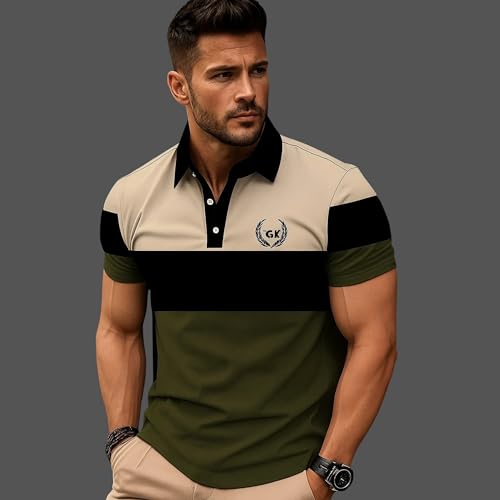 Image of Best WEAR for Mens Printed Polo richTshirts | Half Sleeves | Plain-Regular Fit (Available in Plus Size and Combo Black