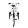 DIFU 24" Style Adult Tricycle 3 Wheel Bike 7 Speed Cruiser 3 Wheel Bike Height Adjustable Outdoor Sports Riding Bike with Shopping Basket #4