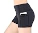 Azale Women's Active Fitness Yoga Running Exercise Workout Shorts With Side Pocket M