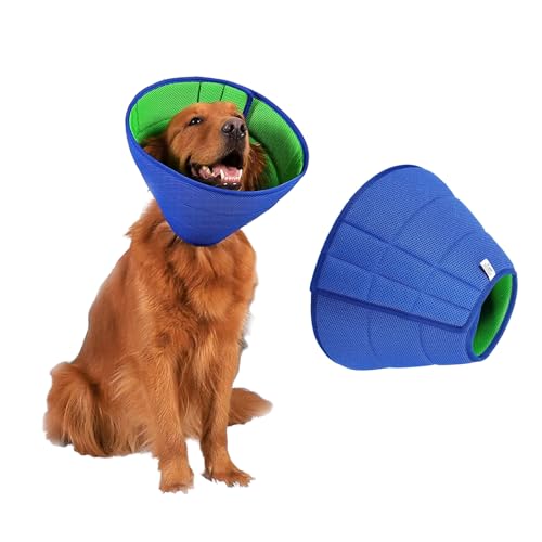Recovery Collar for Dogs, Dog Cones After Surgery Soft Adjustable Breathable Dog Medical Collar Anti-Bite/Lick Protection Neck Cone for Medium to Large Dogs and Cats Fast Healing