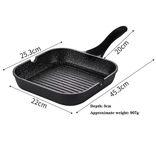 Patelnia do jajek sadzonych z nieprzywierającą powierzchnią, patelnia z płaskim dnem, garnek pomocniczy, średnica garnka 25.3 CM