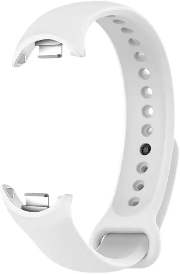 Pulseira extra compatível com relógio xiaomi Mi band 5,Mi band 6,Mi band 7,Mi band 8,Mi band 9 - Cores qualidade premium silicone flexível (Branco Mi band 8/9)