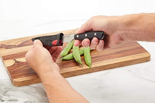 MasterClass Paring Knife, Edgekeeper Stainless Steel Self-Sharpening Paring Knife Small, 9cm (3 1/2"), Clam Packed