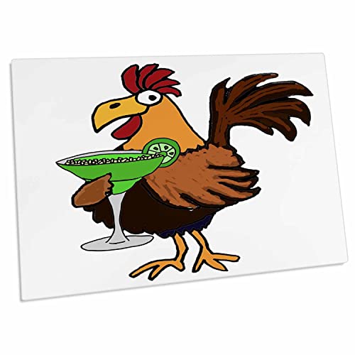 Tapete de escritorio 3dRose con diseño de gallo grande