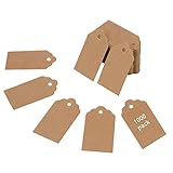 STRAPAZIERFÄHIG UND ROBUST: Unsere Beschriftungsetiketten sind alle aus hochwertigem Kraftpapier gefertigt, was sie dick, haltbar, knick fest und reißfest macht. Darüber hinaus sind sie auch flexibel, wodurch sie noch mehr Schutz beim Fallen lassen, Risse und Brüche haben. Die Karten Blanko werden mit verstärkten vorgestanzten Löchern geliefert, die sehr stabil sind und beim Aufhängen nicht reißen. Das Vintage Papier ist Umweltfreundlich, Recycelbar und nicht toxisch.