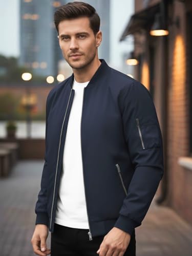 Image of MIA FASHION Jacket for Men Winter Wear Full Sleeves Jacket | Zipper Lightweight Jacket | Casual Bomber Regular Fit