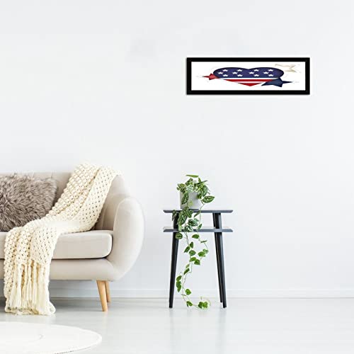 Drapeau américain décoratif en bois cuisine plaque cœur - 4