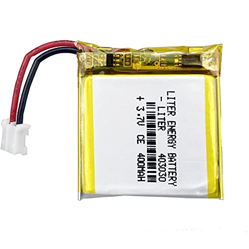 Liter 3.7V 400mAh 403030 Lipo Battery Rechargeable Lithium Polymer ion Battery Pack with JST 2.0mm Connector