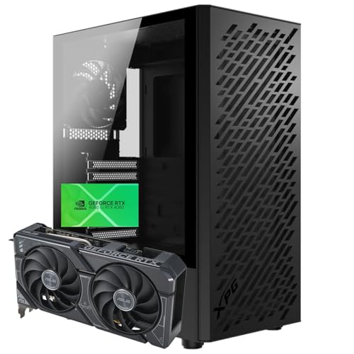 WaffleMK ゲーミングPC タワー型 G-StormXi Geforce RTX 4060 Ti Ryzen7 5700X 32GBメモリ 1.0TBSSD WiFi Windows 11 クリエイタ AI 動画編集 (ブラック・1)