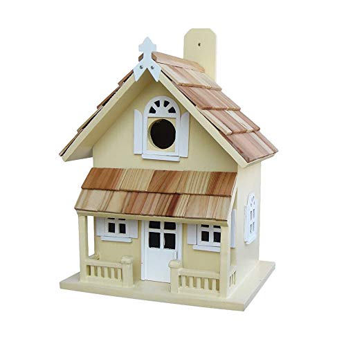Home Bazaar Hand-made Victorian Yellow Bird House - Bird Friendly - Home Decor
