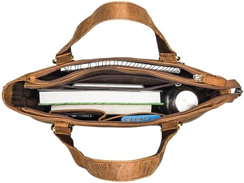 STILORD Liara Dames Tote Bag Leer Elegante Vintage Schoudertas Grote Werktas Dameshandtas Leertas voor Kantoor Shopping Reizen Echtleer Retro Kleur:donker - bruin STILORD Liara Dames Tote Bag Leer Elegante Vintage Schoudertas Grote Werktas Dameshandtas Leertas voor Kantoor Shopping Reizen Echtleer Retro Kleur:donker - bruin