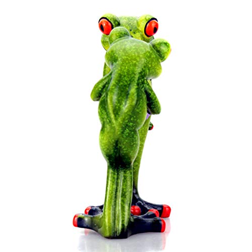 Maçaneta da porta Q-XIAOKEAI Estatuetas de sapo estátua bonito criativo engraçado escultura de sapo