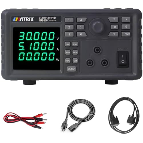 Image of MATRIX Linear Programmable DC Power Supply MPS-100C 30V 5A, RS-232 RS-485, Bench Power Supply Variable 1mV 0.1mA High Resolution, 9 Sets Storage, List Output Editing for Lab, Electronic Repair