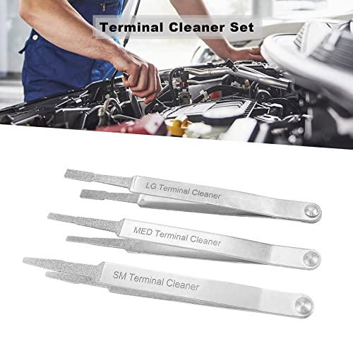 Terminal Cleaning Tools, 3Piece Metal Terminal Cleaner Set, Car Battery Terminal