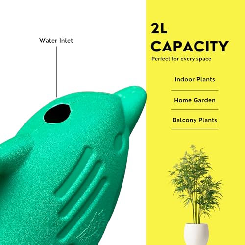 Image of YUVCON Watering Can, Made of Durable Plastic, Light-Weight, Clean & Even Water Flow, Useful for Both Indoor & Outdoor, Watering Can for Garden and Plants (2 Liter)