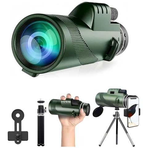 10x40 Monoculars for Adults High Powered, BAK4 Prisms & FMC Coating High Definition Imaging Monocular Telescope, Waterproof & Fogproof, Lightweight & Portable, Easy Focus Monocular for Hiking Cover