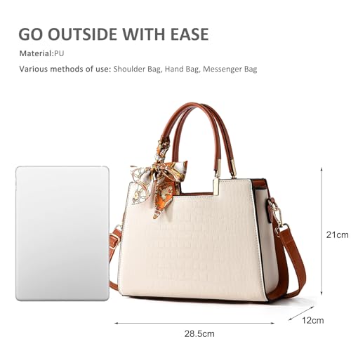 Bolso tote elegante para mujer con asa superior y cinta miniatura 5