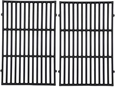 GasSaf Replacement Parts for Weber Genesis 300 Grills, 19.5 Grill Grates 7524, 17.5 Flavorizer Bars 7620 and 13-1/4 Heat Deflectors 7622 for Weber Genesis 310 320 330 Gas Grills(Front-Knob)