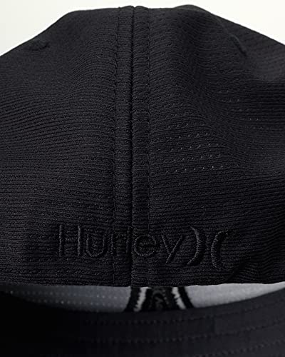 Hurley Men's H2O Dri Cutback Curved Bill Baseball Hat, Size Large-X-Large, Solid Black #TOP3