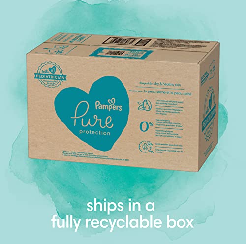 Image of Pampers Baby Diapers - Pure Protection - Size 7, 88 Count, for up to 100% Leakproof, Premium Plant-based Skin Protection