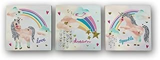 Arthouse, Unicorn Glitter Set of Three Canvas