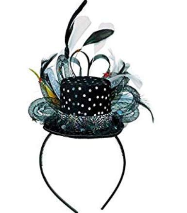 Top Hat on Headband (Black 