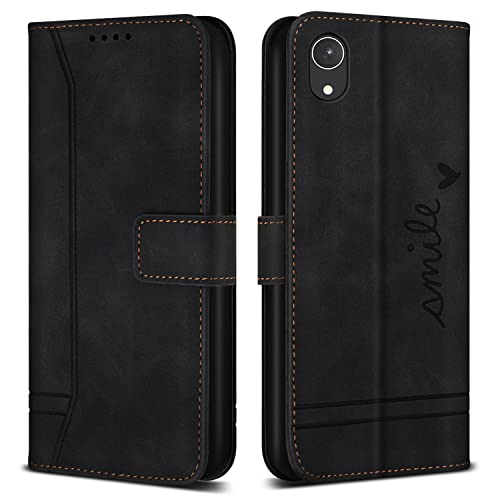 Bravoday Coque pour Galaxy A03 Core, Etui Cuir avec Magnetique, Flip Pochette Housse pour Galaxy A03 Core Protection, Noir