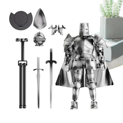 Base rimovibile inclusa: include una base resistente e staccabile che fornisce stabilità per l'esposizione su scrivanie, scaffali o comodini, consentendo alla figura di essere posizionata in modo sicuro mentre mostra il suo design medievale del robot cavaliere in qualsiasi ambiente