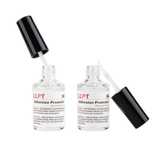 LLPT 94 Adhesion Promoter 2 Pack 18ml Each Bottle Adhesive Primer for Acrylic Double Sided Mounting Molding and Foam Tape