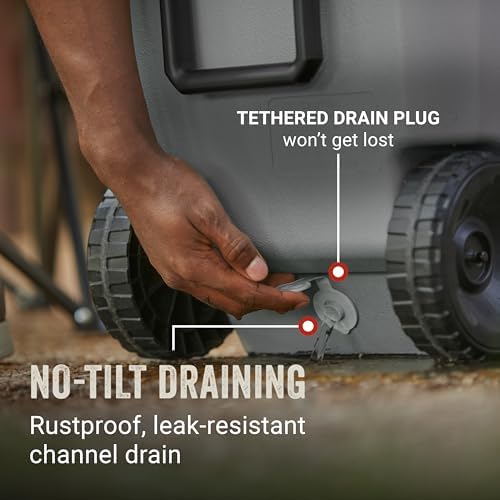 Coleman Classic Series Insulated Portable Rolling Cooler with Wheels, Leak-Resistant Outdoor Hard Cooler Keeps Ice up to 5 Days, 100-Quart — view 7