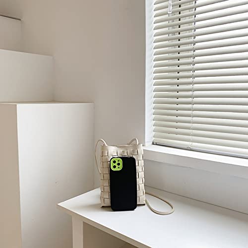 Image of Woven Small Crossbody Bags Cell Phone Purse for Women Teen Girls Small Shoulder Phone Bag